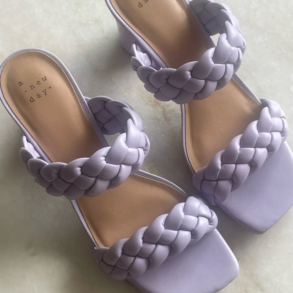 A New Day Women's Braided Purple Sandals